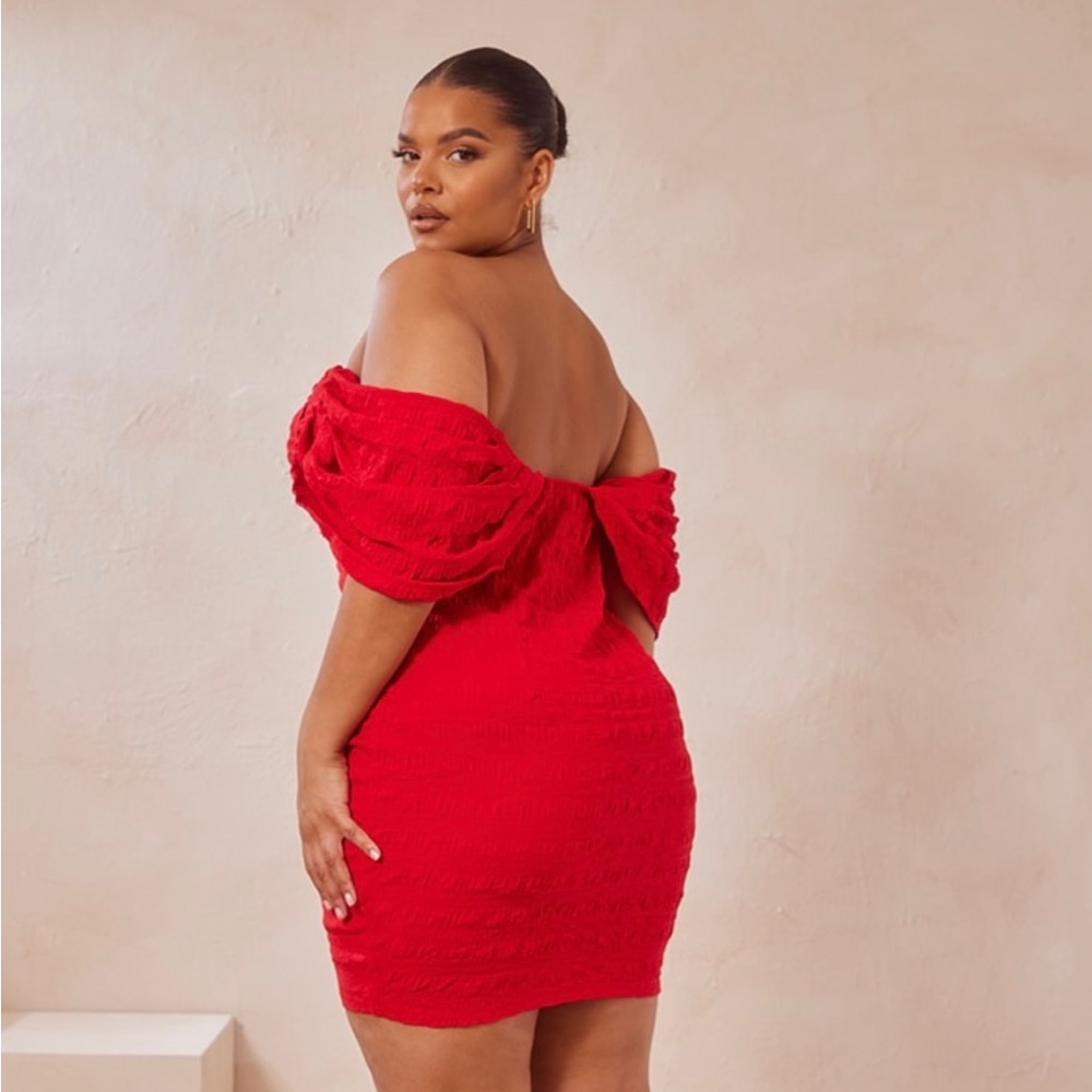 Pretty Little Thing red dress